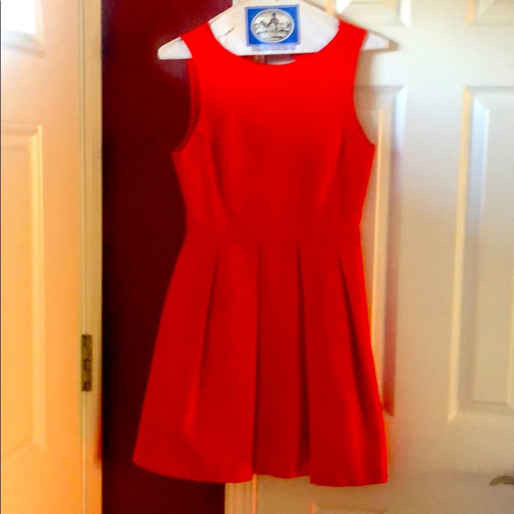 Zara Xs A line coral midi dress like a new